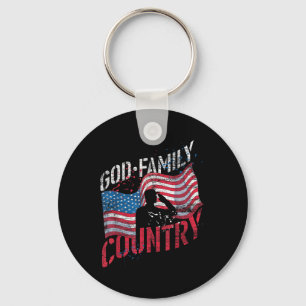 God Family Country Soldier Us Flag American Memori Key Ring