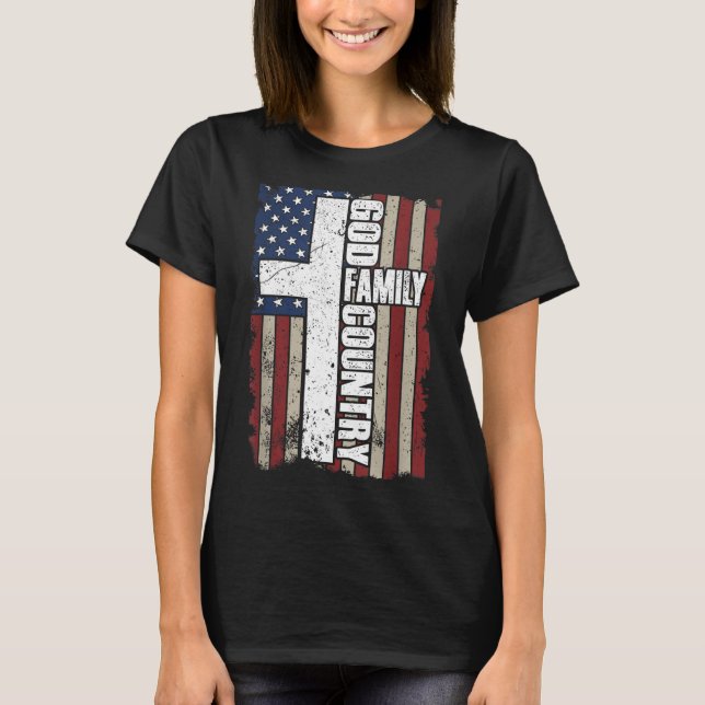 God Family Country  T-Shirt (Front)