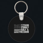 God Family Golf And Freedom - Funny Golf Player Am Key Ring<br><div class="desc">God Family Golf And Freedom - Funny Golf Player American Flag</div>