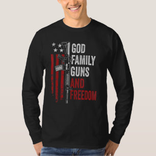 God Family Guns Freedom Ar15 Pro Gun American Us T-Shirt