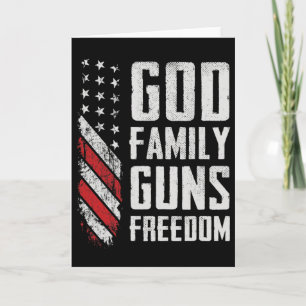 God Family Guns Freedom - Pro Gun Christian Usa Fl Card