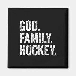 God Family Hockey  Magnet