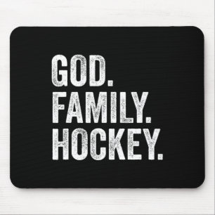 God Family Hockey Mouse Pad
