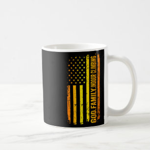 God Family Indoor Climbing Us American Flag Father Coffee Mug