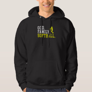 God Family Softball   Hoodie