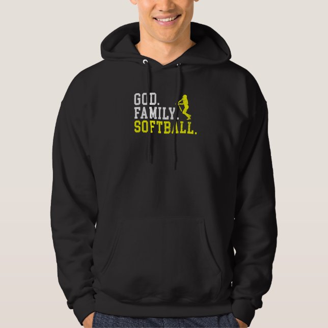 God Family Softball   Hoodie (Front)