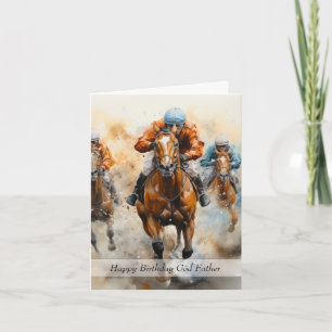 God Father Horse Racing Birthday Card
