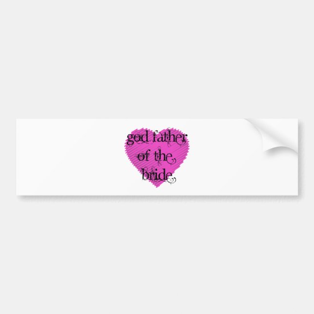 God Father of the Bride Bumper Sticker (Front)
