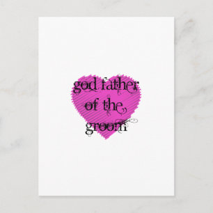 God Father of the Groom Postcard