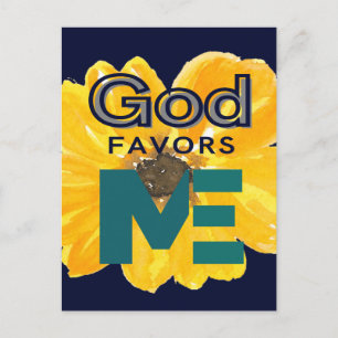 God Favours Me Postcard