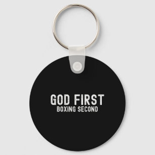 God First Boxing Second - Funny Boxing Lover Key Ring
