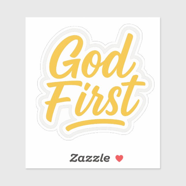 God First | Christian Vinyl Sticker | FaithFuel St (Sheet)