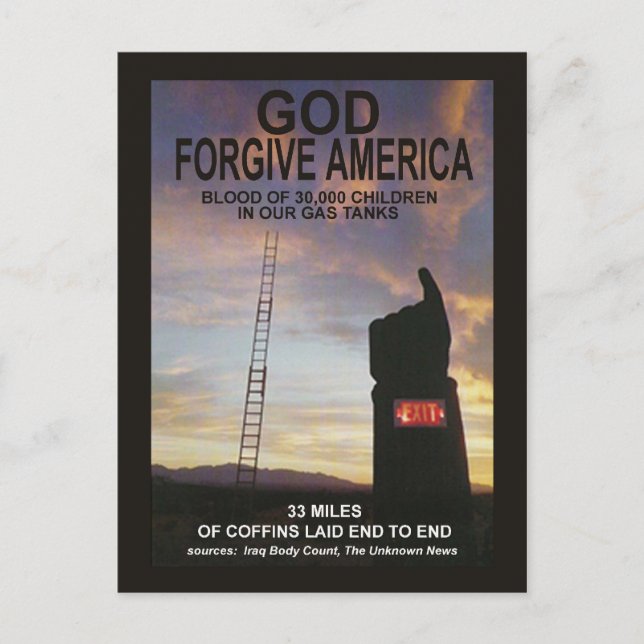 God Forgive America Postcard (Front)
