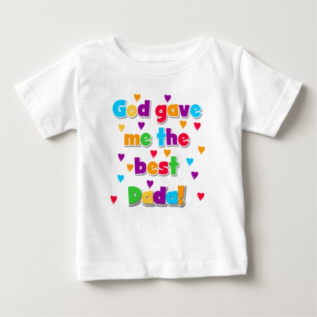 God Gave Me the Best Dada Baby Tutu Bodysuit (Front)