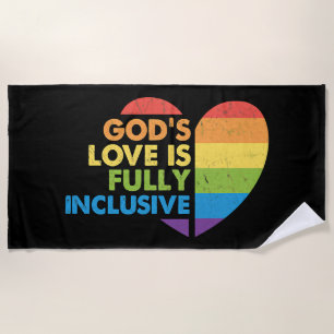 God Gay Christian Lgbt Beach Towel