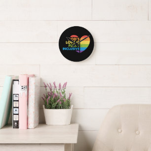 God Gay Christian Lgbt Round Clock