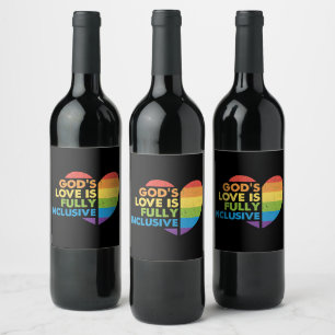 God Gay Christian Lgbt Wine Label