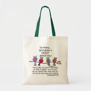 God Gives a Hoot Owls Tote Bag