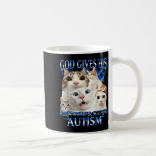 God gives most powerful soldiers autism awareness coffee mug