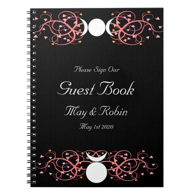 God & Goddess Guestbook for a Wiccan Handfasting Notebook (Front)