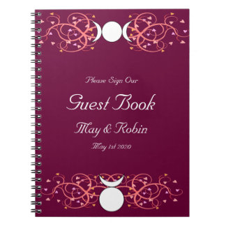 God & Goddess Wiccan Wedding Reception Guestbook Notebook