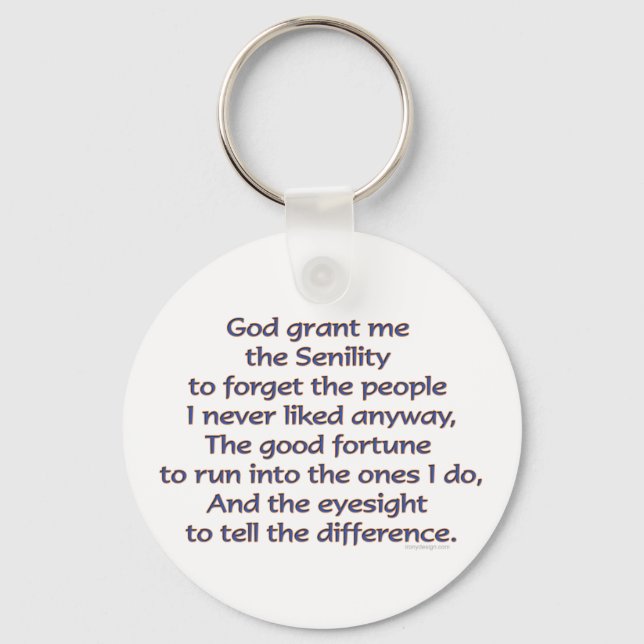 God Grant Me Humour Key Ring (Front)
