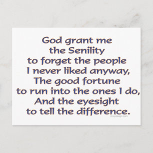 God Grant Me Humour Postcard