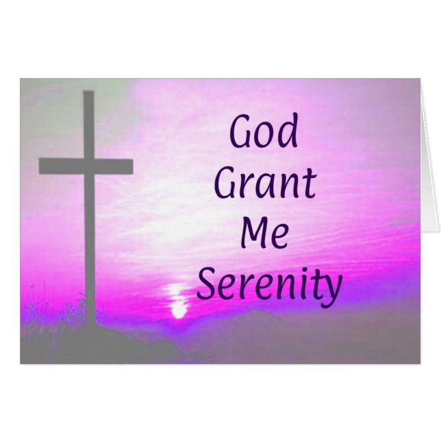 God Grant Me Serenity card (Front Horizontal)