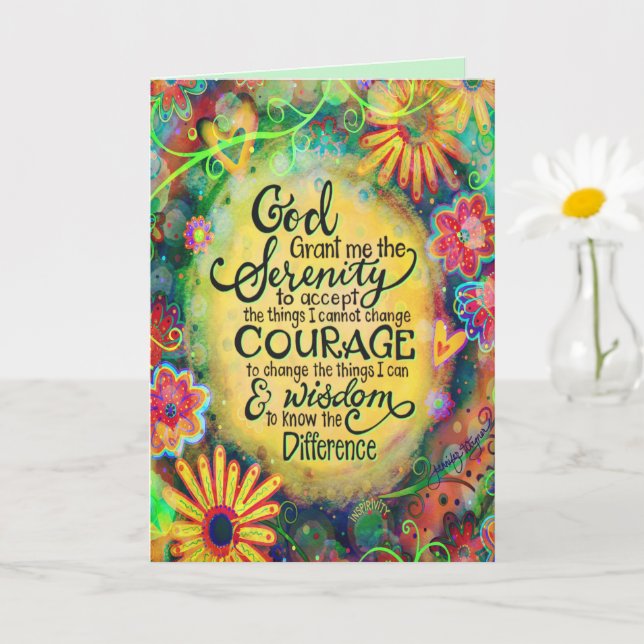 “God Grant me Serenity” Inspirivity Card (Small Plant)