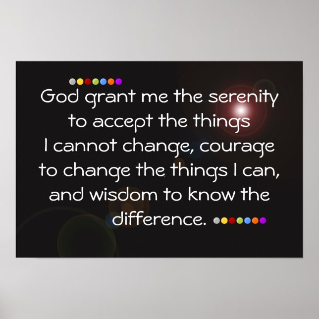 God grant me serenity poster (Front)