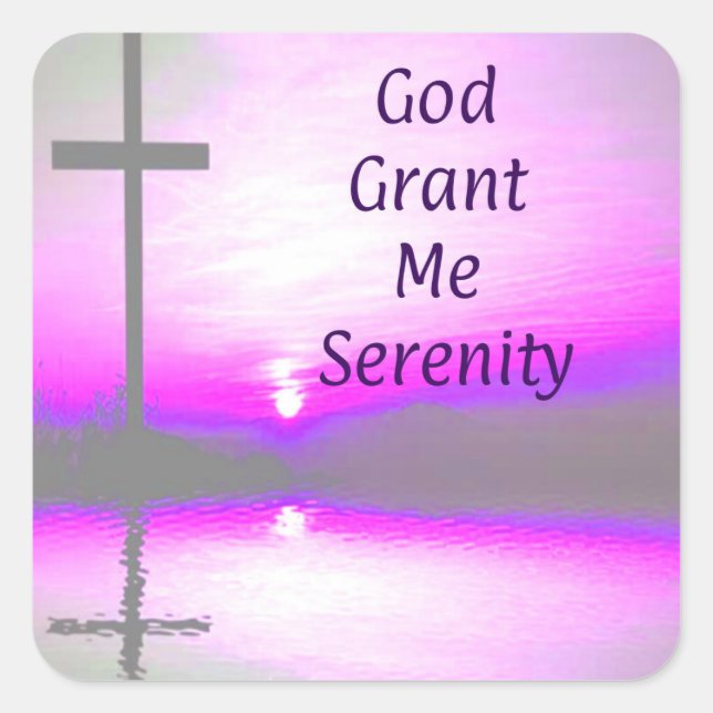 God Grant Me Serenity Sticker (Front)
