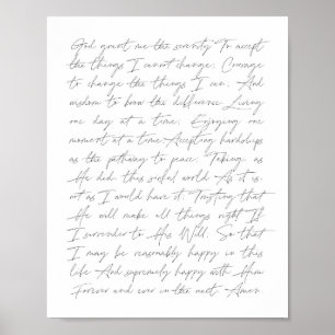 God Grant me the Serenity ... The Serenity Prayer  Poster