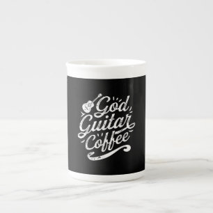 God Guitar Coffee Music Lover Funny Christian Bone China Mug