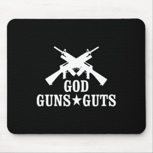 God Guns And Guts Matching Christmas Outfits  Mouse Pad