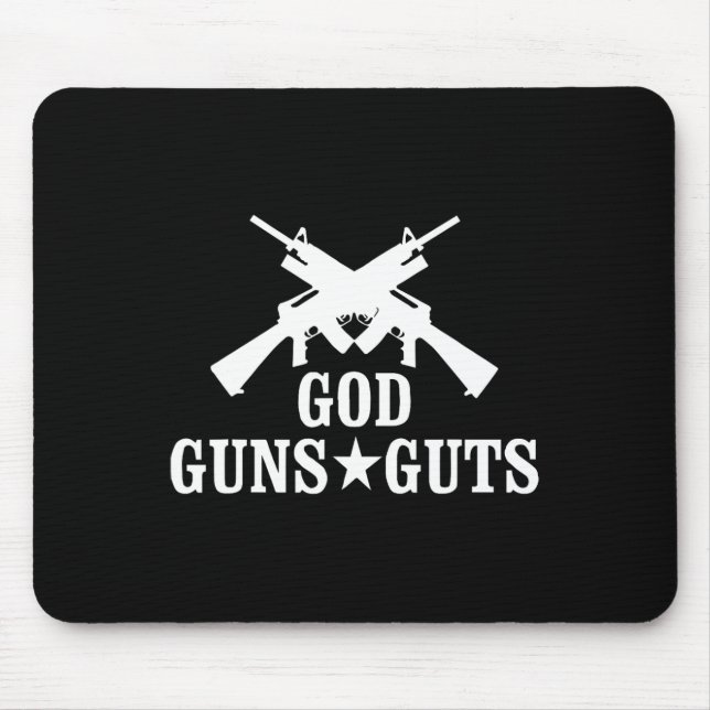 God Guns And Guts Matching Christmas Outfits  Mouse Pad (Front)