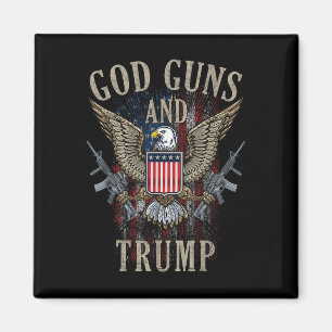 God Guns And Trump 2nd Amendment Flag Ar15 Magnet
