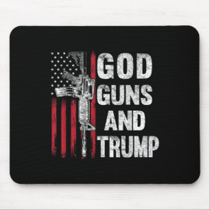 God Guns And Trump 2nd Amendment Flag Ar15 Mouse Pad