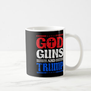 God Guns And Trump American Flag Patriot Coffee Mug