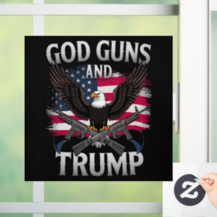 God Guns And Trump Eagle American Flag Vintage