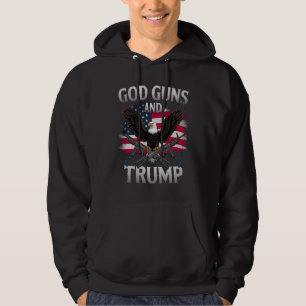 God Guns And Trump Eagle American Flag Vintage Hoodie