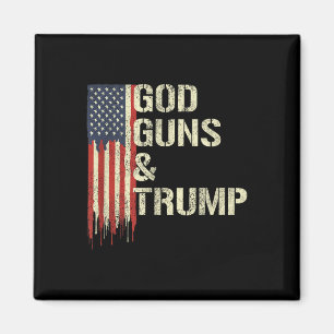 God Guns And Trump I 2nd Amendment Trump Flag Magnet