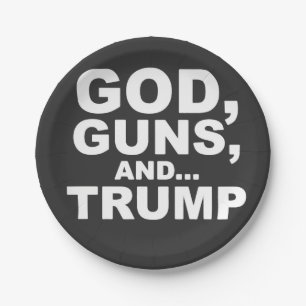God, Guns, and Trump inauguration Day 2025 Paper Plate