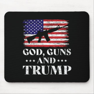 God Guns And Trump  Mouse Pad