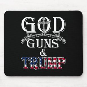 God Guns And Trump Shirt 2nd Amendment T Shirt Tru Mouse Pad