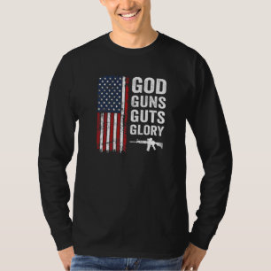 God Guns Guts Glory Usa Flag Patriotic Christian T-Shirt
