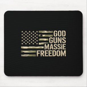 God Guns Mie Freedom Thomas Camouflage Usa Flag Mouse Pad
