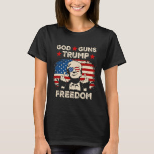 God Guns Trump Freedom Republican Conservative Vin T-Shirt