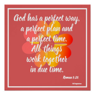 God has a perfect way Roman 8:28 Poster