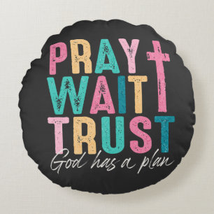 God Has A Plan Round Cushion