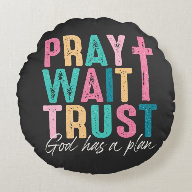God Has A Plan Round Cushion (Front)